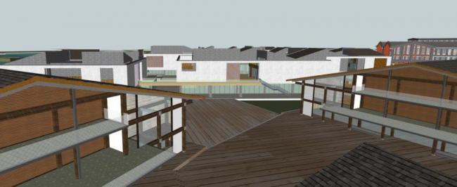 Sketchup商业模型|多层商业街，新中式风格