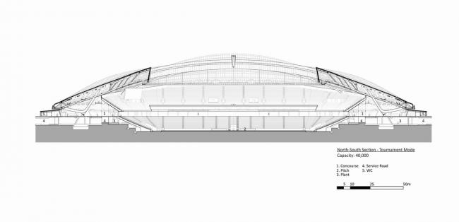 BIM建筑|仿佛海上扬起的船帆：2022年世界杯主赛场 / 扎哈·哈迪德建筑事务所