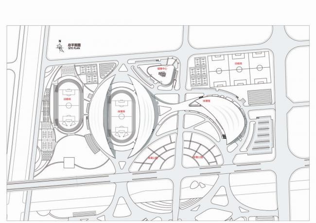 BIM建筑|天高海阔，如同年夜海上翻腾的白色巨浪：如东体育中间 / 同济年夜学建筑设计研讨院