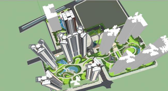 Sketchup住宅模型|超高层住宅，小区，居住建筑，景观，现代风格
