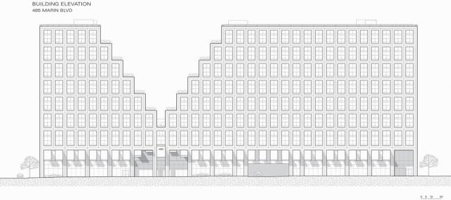 BIM建筑|荒凉丛生中的红色“山谷”：485 Marin 室第楼
