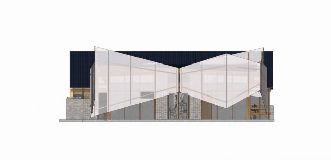 BIM建筑|麓湖水城上的风帆： 旅客中间 / HC+2 Studio