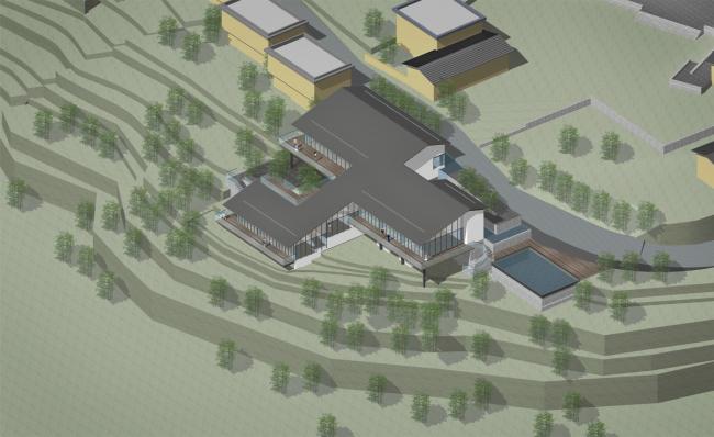 BIM建筑|邻接峡谷，融进聚落：黑竹沟禅驿精品酒店招待中间 / 研筑舍建筑设计