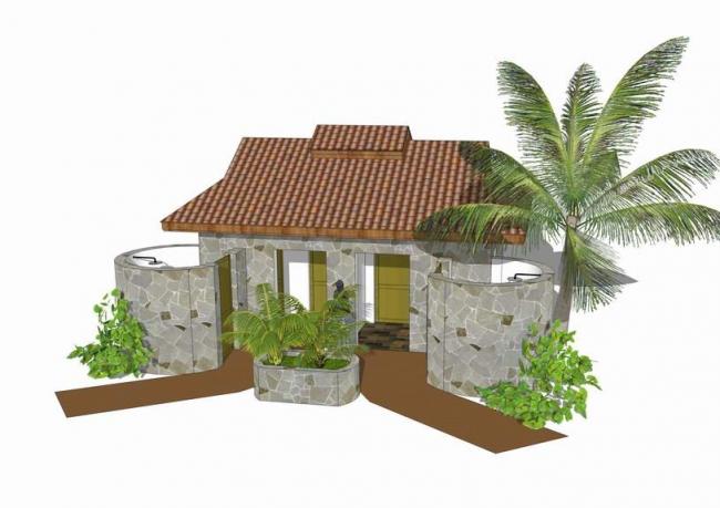 Sketchup小品模型|公共厕所，公园卫生间