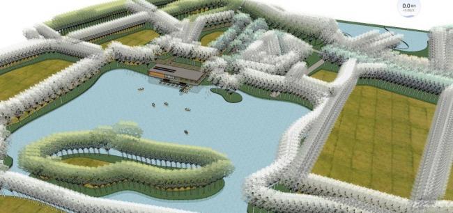 Sketchup景观模型|码头景观，现代风格