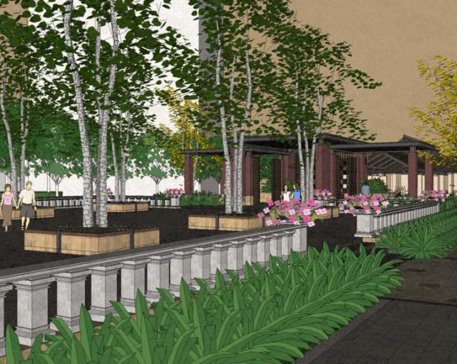Sketchup景观模型|万科，住宅样板区，示范区景观，现代风格