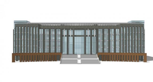 Sketchup办公模型|政府办公楼，现代风格