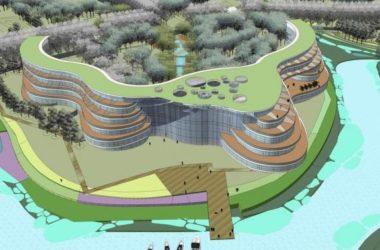 Sketchup酒店模型|多层生态酒店，现代风格-BIM建筑网