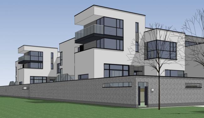 Sketchup别墅模型|别墅，现代风格，花园洋房