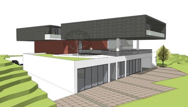 Sketchup商业模型|山地会所，别墅，商业建筑，现代风格