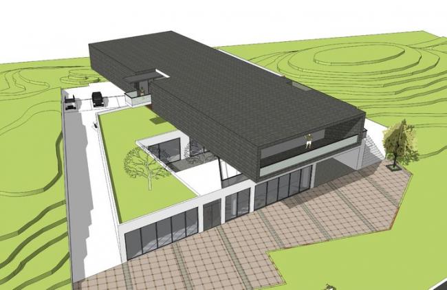 Sketchup商业模型|山地会所，别墅，商业建筑，现代风格