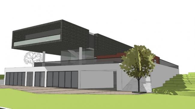 Sketchup商业模型|山地会所，别墅，商业建筑，现代风格