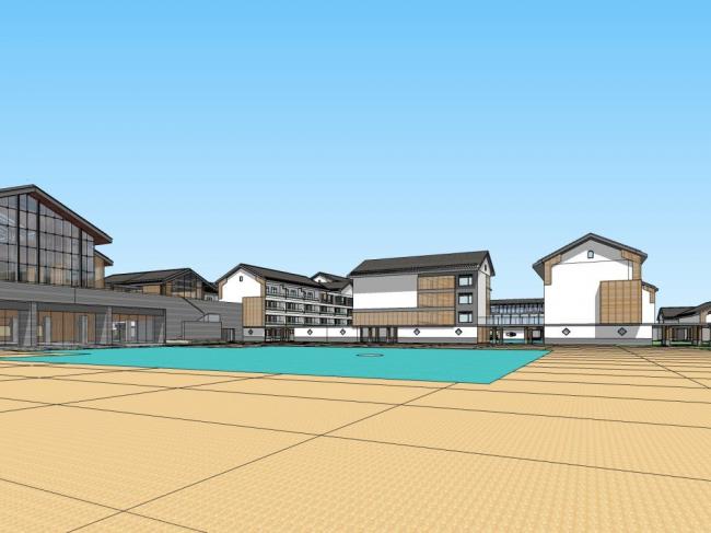 Sketchup医院模型|养老中心，现代风格