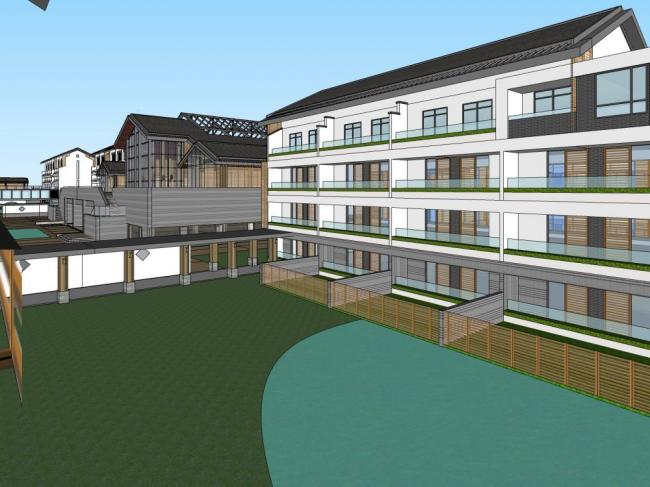 Sketchup医院模型|养老中心，现代风格