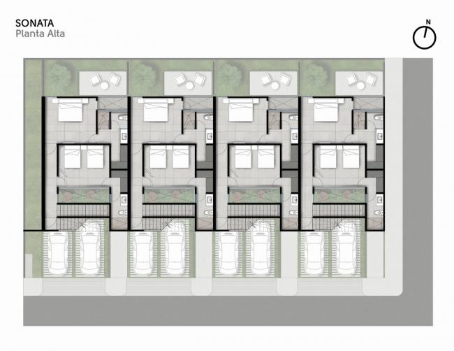 BIM建筑|索纳塔室第，应用楼梯打造交叉的公共及私家空间 / Arkham Projects