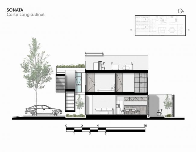BIM建筑|索纳塔室第，应用楼梯打造交叉的公共及私家空间 / Arkham Projects