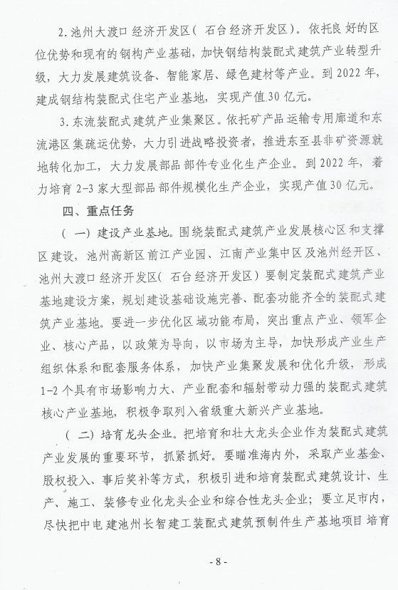 BIM与装配式|池州市装配式建筑产业发展实施方案及若干政策