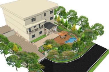 Sketchup景观模型|欧式庭院景观，花园-BIM建筑网