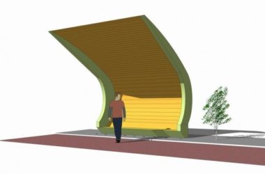 Sketchup素材模型|公交站台，公车站，候车棚，站牌-BIM建筑网