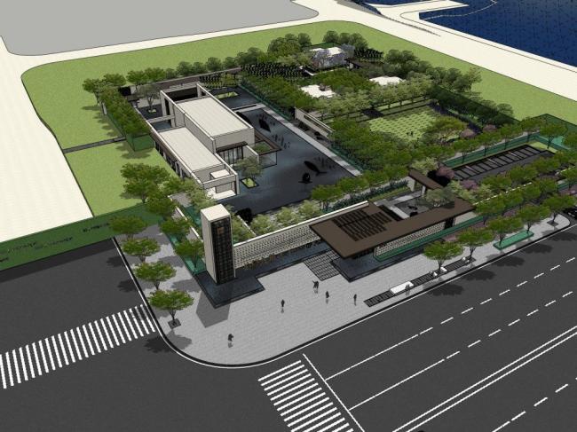 Sketchup商业模型|售楼处，商业建筑，现代风格