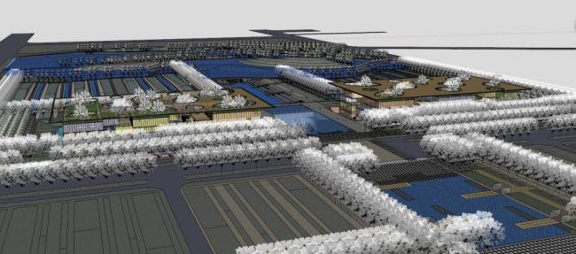 Sketchup商业模型|多层商业建筑，现代风格