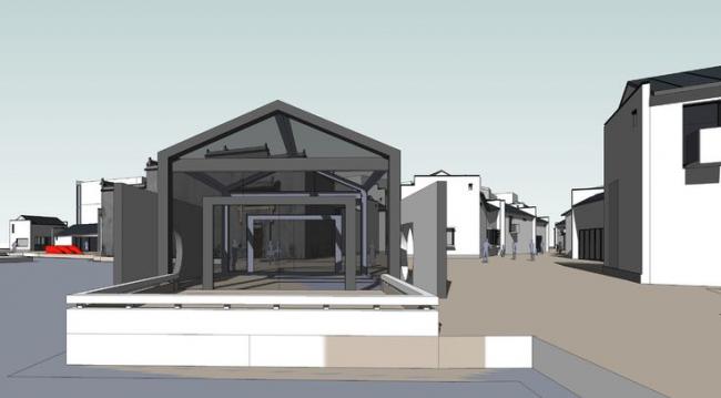 Sketchup商业模型|商业建筑，新中式风格