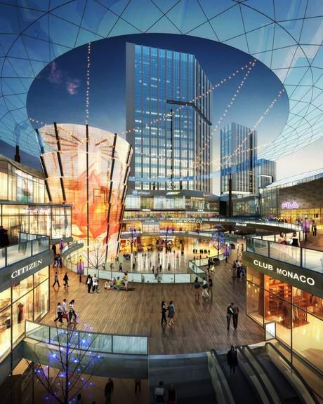 Sketchup综合体模型|商业综合体，高层办公楼，商业街，广场，现代风格