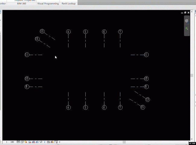 Revit二次开发_轴网快速标注