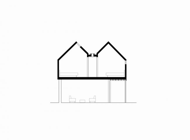 BIM建筑|口角几何修建成的儿童积木：双子顶别墅 / Benn & Penna Architecture