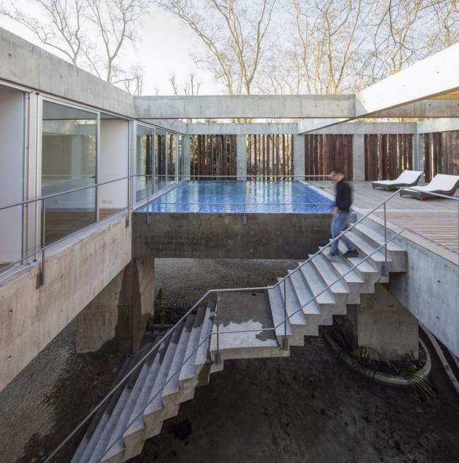 BIM建筑|与年夜树枝桠握手，混凝土打造的朴实之家 / Estudio Botteri-Connell