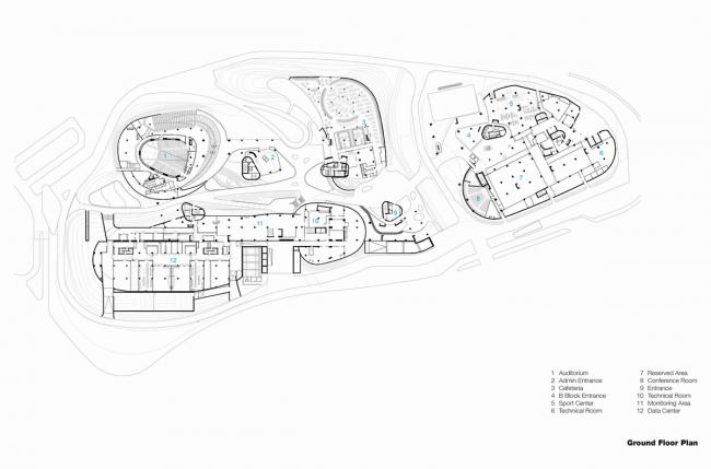 BIM建筑|轻轻“躺”在山丘上的玻璃盒子：加兰蒂银行科技园区 / ERA Architects