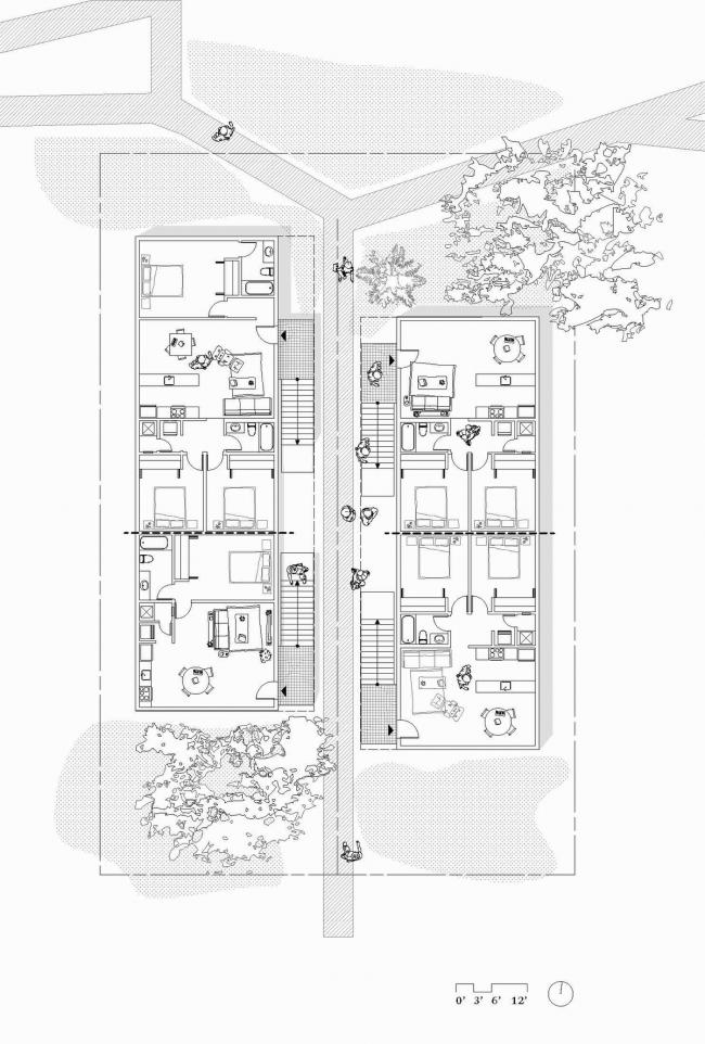 BIM建筑|儿童简笔画里的村落田园社区：Bastion 退伍甲士社区 / OJT