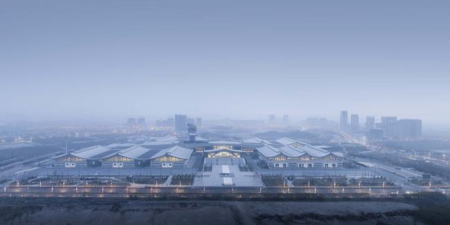 BIM建筑|石家庄国际会展中间，世界最年夜悬索构造展厅 / 清华年夜学建筑设计研讨院