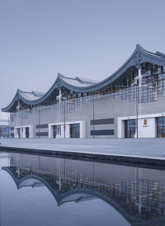 BIM建筑|石家庄国际会展中间，世界最年夜悬索构造展厅 / 清华年夜学建筑设计研讨院