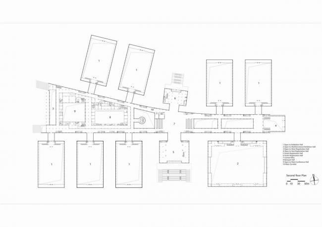 BIM建筑|石家庄国际会展中间，世界最年夜悬索构造展厅 / 清华年夜学建筑设计研讨院