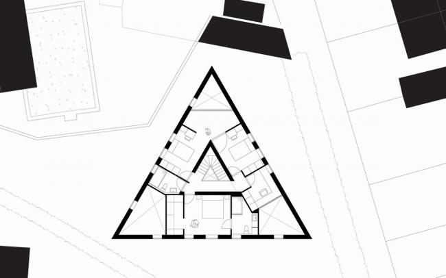 BIM建筑|背对背围绕一体的三角室第／Urban Agency