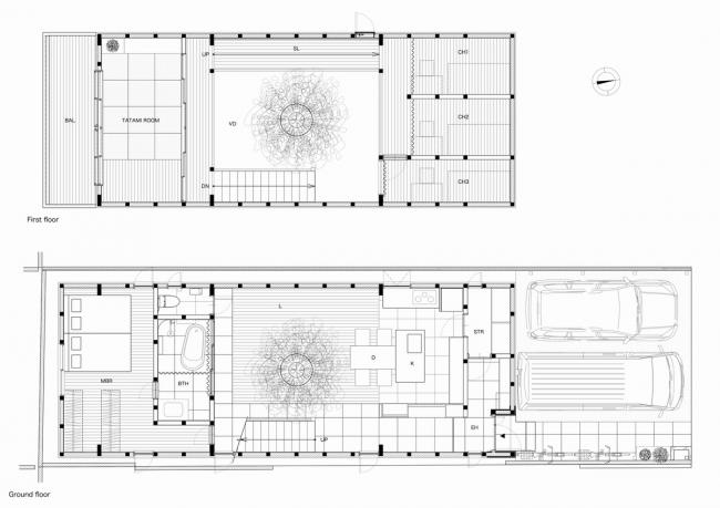 BIM建筑|京都之宅，将天井搬进家里 / 07BEACH