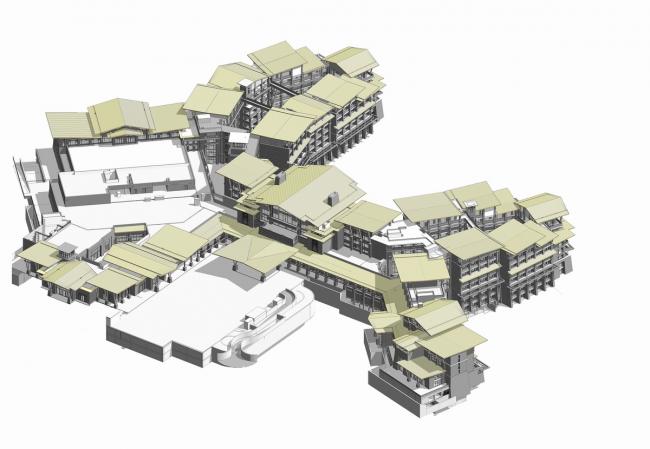 BIM建筑|享青山碧水景，彰古朴亲热貌：年夜理希尔顿酒店 / CCDI + WATG