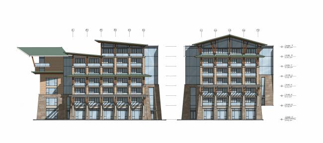 BIM建筑|享青山碧水景，彰古朴亲热貌：年夜理希尔顿酒店 / CCDI + WATG