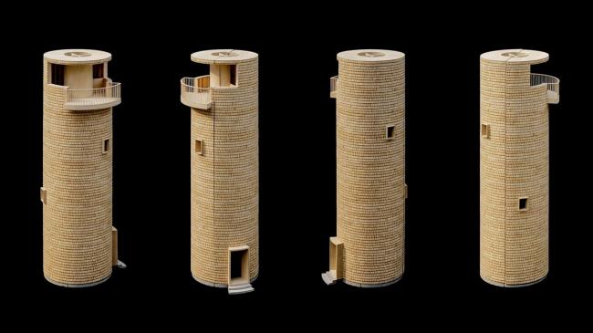 BIM建筑|天鹅湖湿地公园景不雅廊及不雅鸟塔 / 迹·建筑事务所