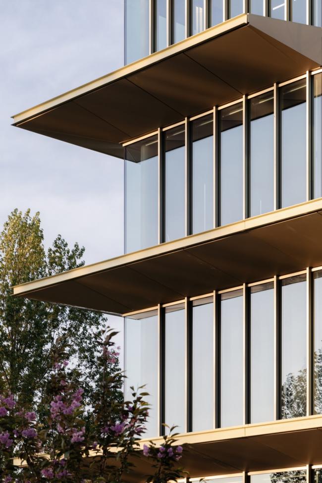 BIM建筑|流利简练的悬挑屋檐与玻璃的联合应用：ASICS荷兰总部年夜楼 / Powerhouse Company