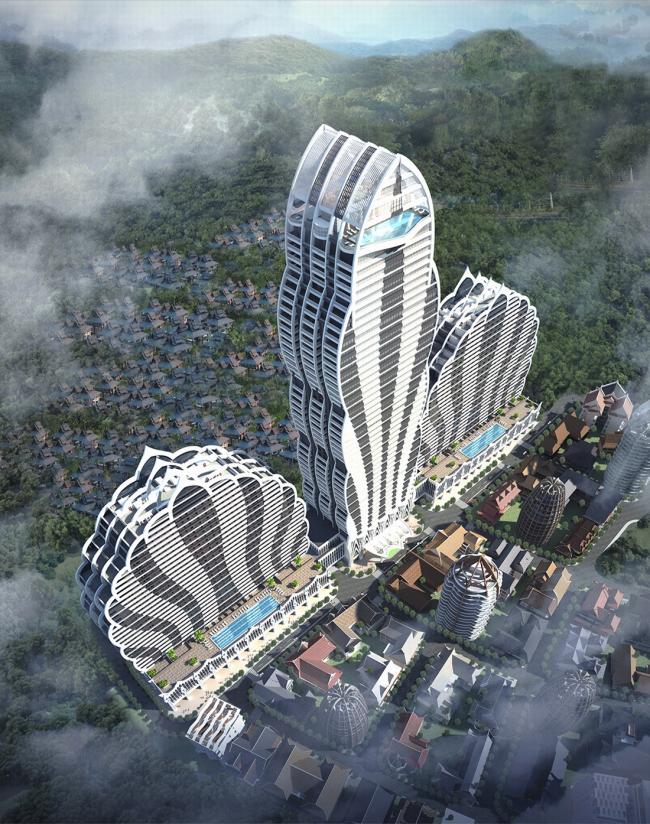 BIM建筑|梦幻的彩云之南创作系列——199.9米西双版纳孔雀城 / 纲亚建筑+本土实践(广州）