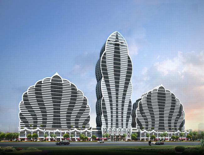 BIM建筑|梦幻的彩云之南创作系列——199.9米西双版纳孔雀城 / 纲亚建筑+本土实践(广州）