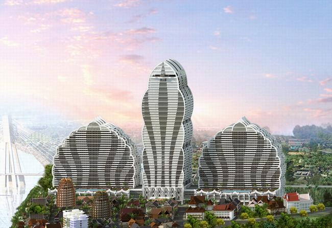 BIM建筑|梦幻的彩云之南创作系列——199.9米西双版纳孔雀城 / 纲亚建筑+本土实践(广州）