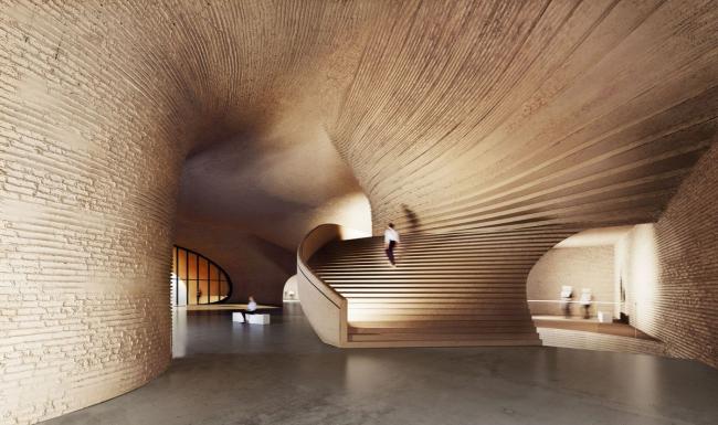 BIM建筑|Next Office 设计萨德拉艺术家论坛，回应古代波斯砖石建造技巧