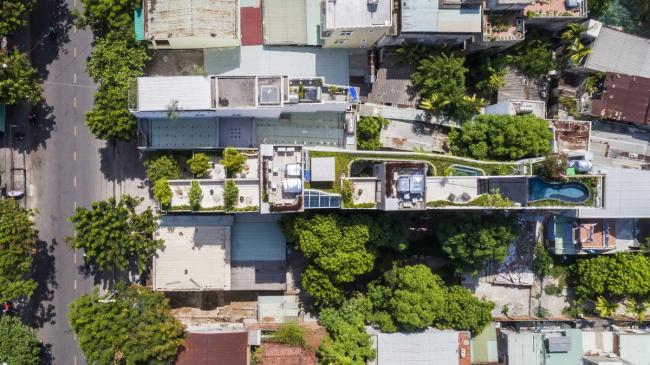 BIM建筑|安静葱茏，错落有致的梯田天台：越南花圃公寓 / Ho Khue Architects