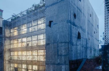 BIM建筑|OpenAsia 团体总部，两个焦点筒吊起的桥梁办公楼 / G8A Architecture & UrbanPlanning-BIM建筑网