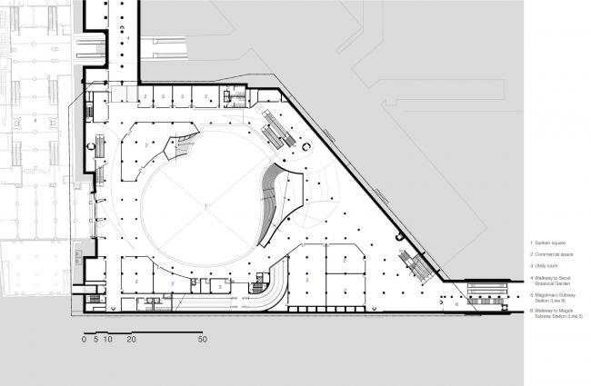 BIM建筑|流转曲线，好像衣袂飘带——麻谷中间广场 / Wooridongin Architects