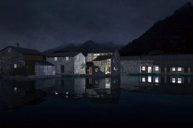 BIM建筑|剪纸艺坊&伴湖书吧 / 杭州森上建筑设计