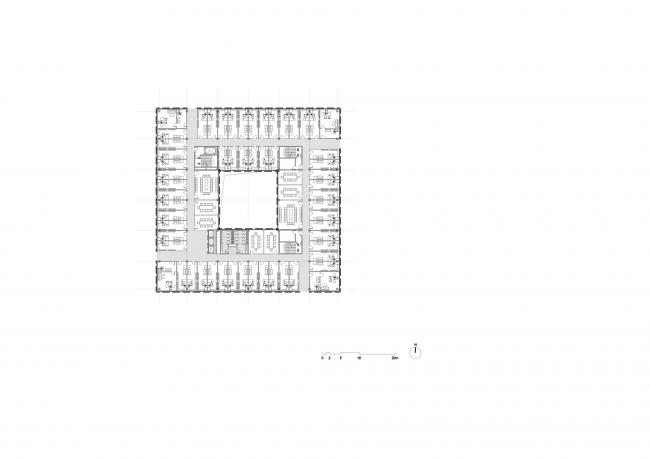 BIM建筑|清华年夜学法学院藏书楼 / KOKAISTUDIOS
